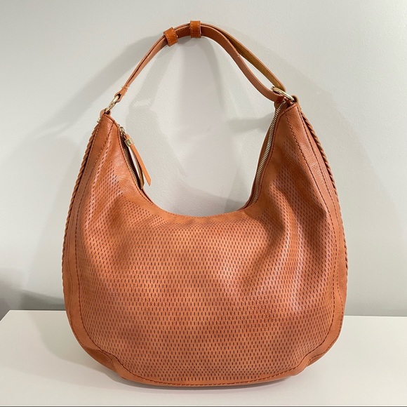 Handbags - Faux leather camel color shoulder bag
